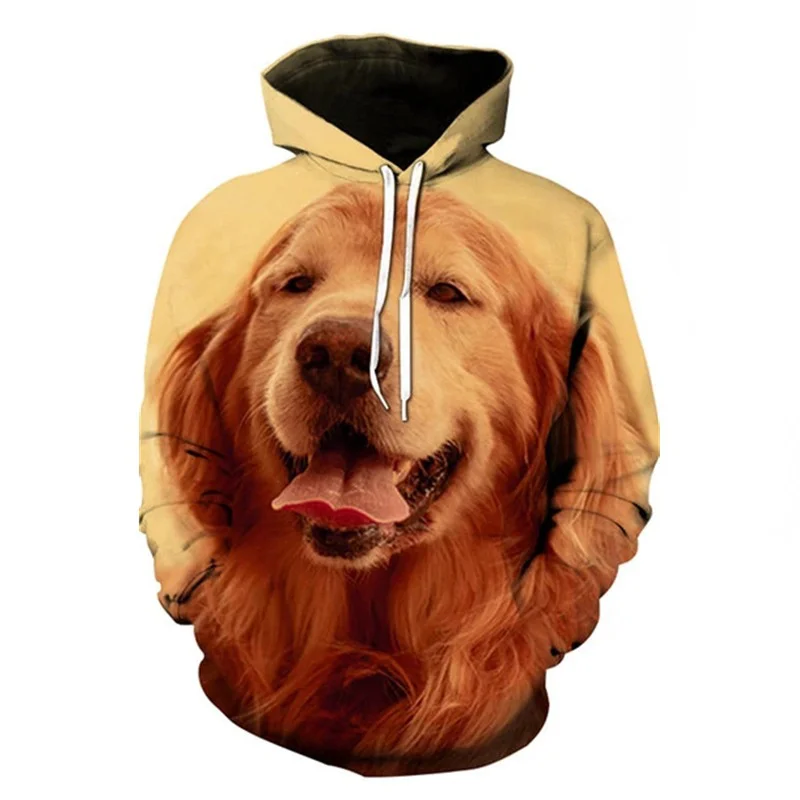 

Golden Retriever Hoodies Men/Women Spring Winter 3D Print Dog Long Sleeve Hoodie Sweatshirts Hoody Fashion Personality Clothing
