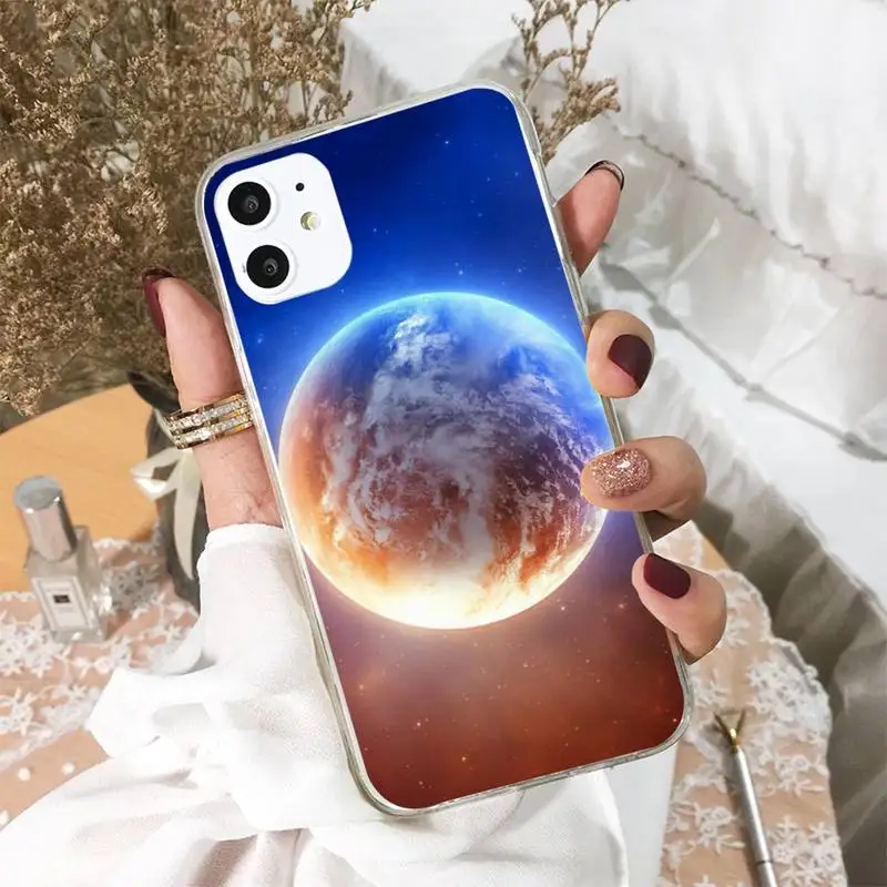 

Star Moon Earth Phone Case For iphone 5s 6 7 8 11 12 XSMAX XR pro plus mini se2020 Cover Fundas Coque