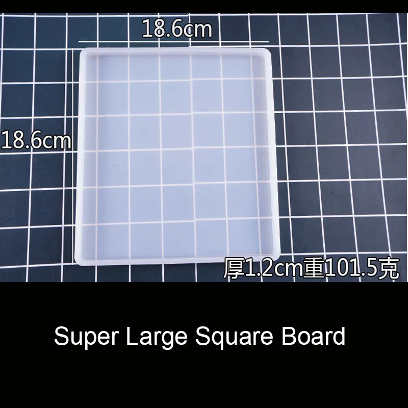 Super Large Square PopularVarious Size Of Love Heart Square Rectangle Base Board UV Expoxy Resin Decorative Jewelry Making Molds For Jewelry - Цвет: Super Large Square