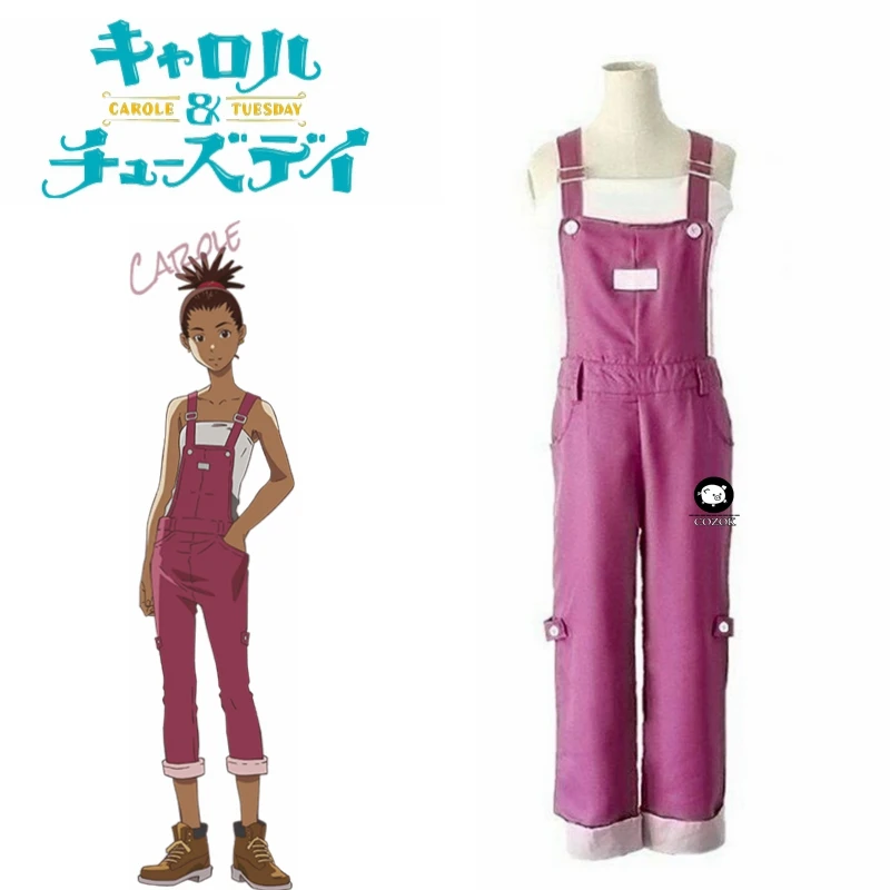 

Anime CAROLE & TUESDAY Carole Cosplay Costume CAROLE TUESDAY Rompers Uniform