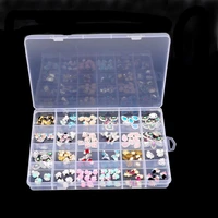 24 slots adjustable jewelry storage box case craft organizer beads ring earrings multi grids transparent plastic storage box