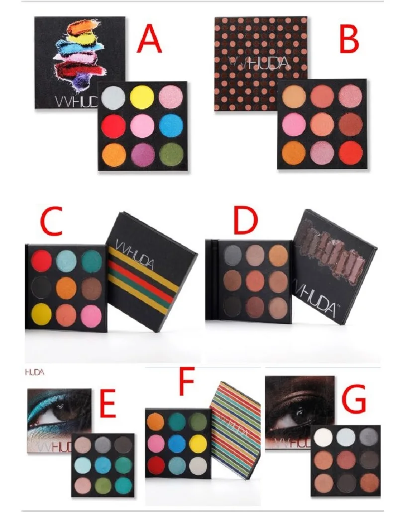 Оптовая продажа 9 цветов роскошные кожаные тени для век палитра макияжа