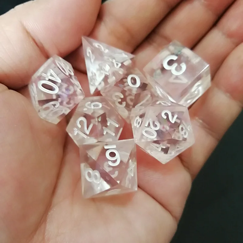 

Прозрачный полимер острыми углами игральные кости DND комплект ролевые игры в кости dadi dados РОЛ D4 D6 D8 D10 D12 D20 Настольная игра игральные кости