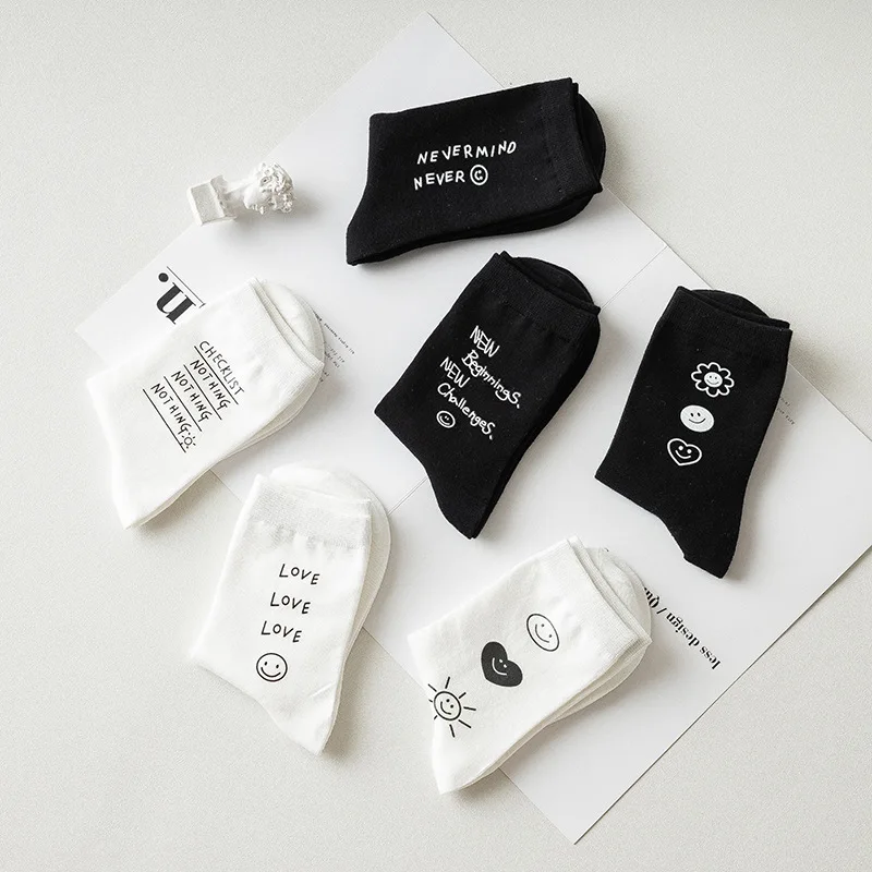 Новинка 2021 модные женские носки без щиколотки нейтральные игры алфавит