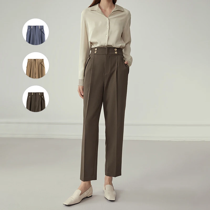 Fansilзанен повседневные брюки с высокой талией Капри для женщин офисные женские
