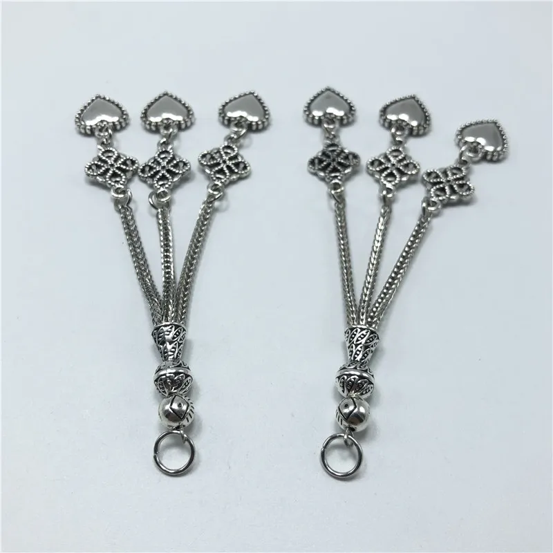 3 шт. кулон в форме сердца металлическая кисточка для изготовления ювелирных