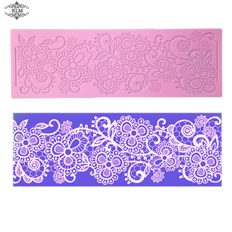 

365*120mm hollow lace resin mold European-style cake tool cake decoration tool fondant food grade silicone mat mold KLM