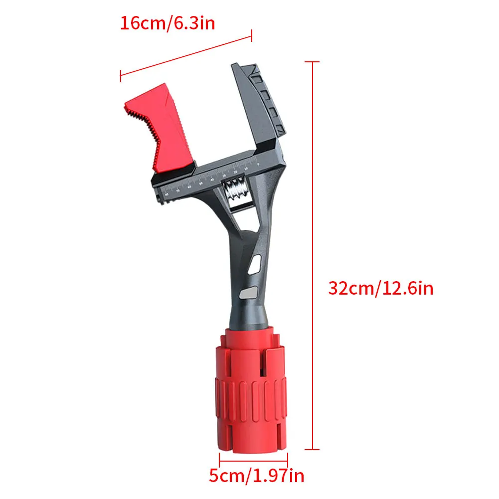 

24 In 1 Multifunction Sink Wrench Double End Large Opening Adjustable Bathroom Spanner Adjustable Cutable Sink Wrench Tool