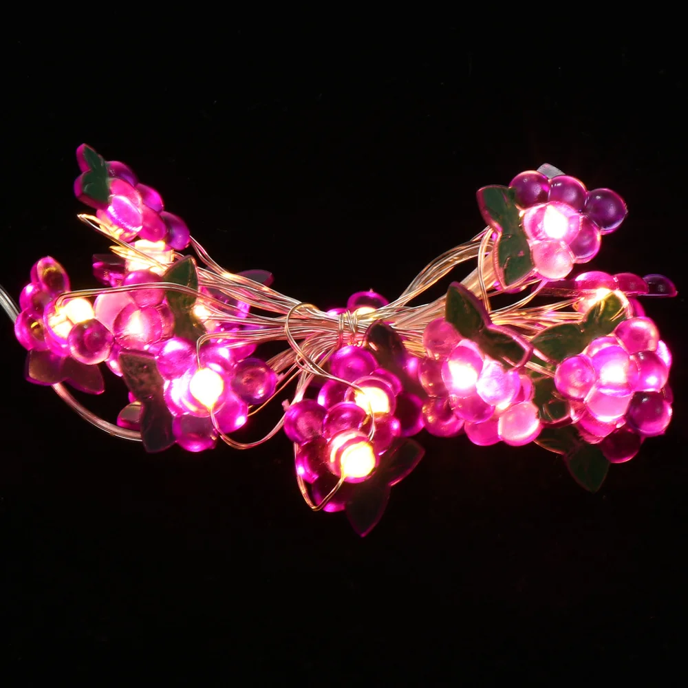 

1Set Grape Design String Light Creative Battery Light for Home Without Battery