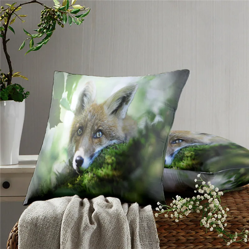 

Lonely Wolf Pillow Cover Sofa Cushion Cover Fashion Printing Sofa Chair Pillow Cover Bed Pillow Cover Home Decoration