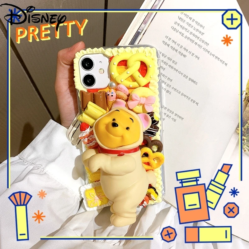 

Disney Winnie the Pooh handmade diy creative cute cartoon girl phone case for iPhone12mini/11promax/12pro/se/xr/xs/xsmax/7plus/8