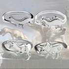 Властный динозавр кольца для мужчин и женщин кольцо симпатичное животное открытое регулируемое кольцо Дракон тираннозавр Трицератопс ювелирные изделия игрушка в подарок