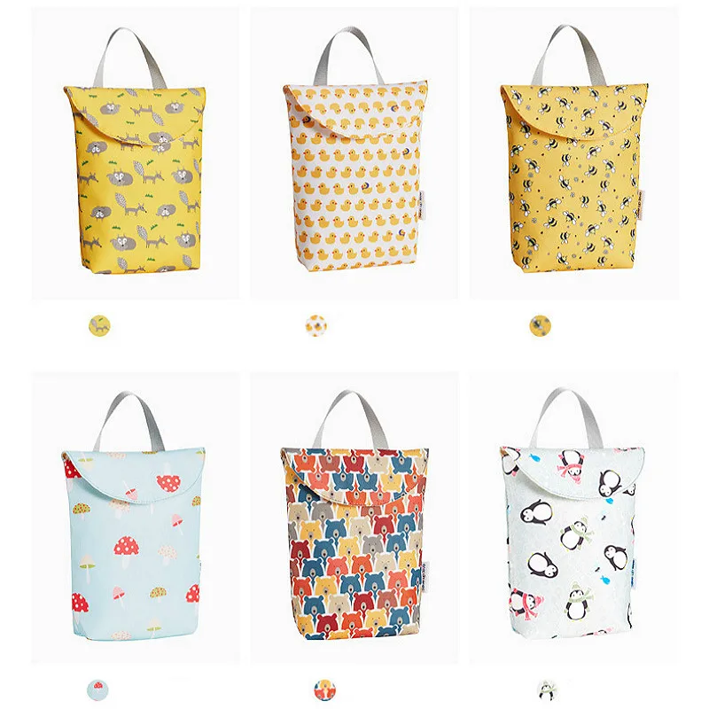 

Baby Diaper Bags Maternity Bag Waterproof Wet Cloth Diaper Backpack Reusable Diaper Cover Dry Wet Bag for Baby Care