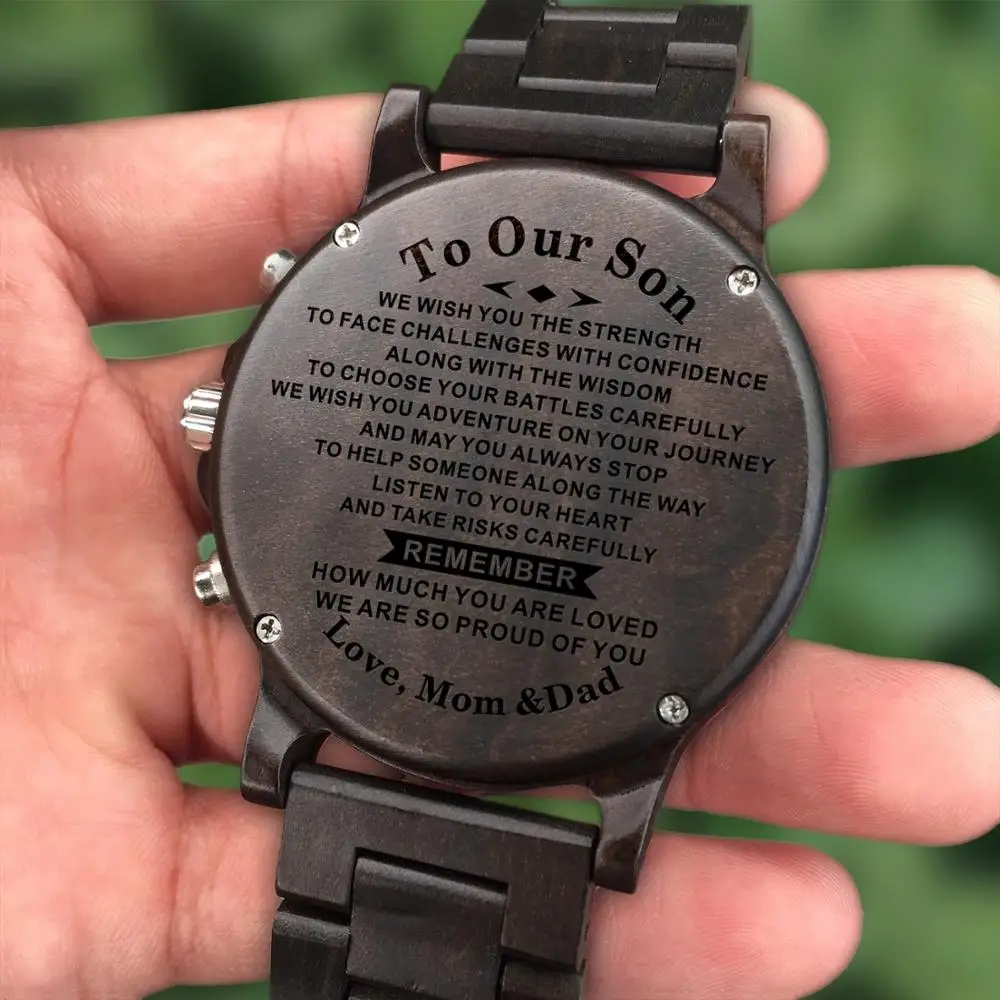 Роскошные спортивные деревянные часы с резьбой подарок на выпускной | Наручные