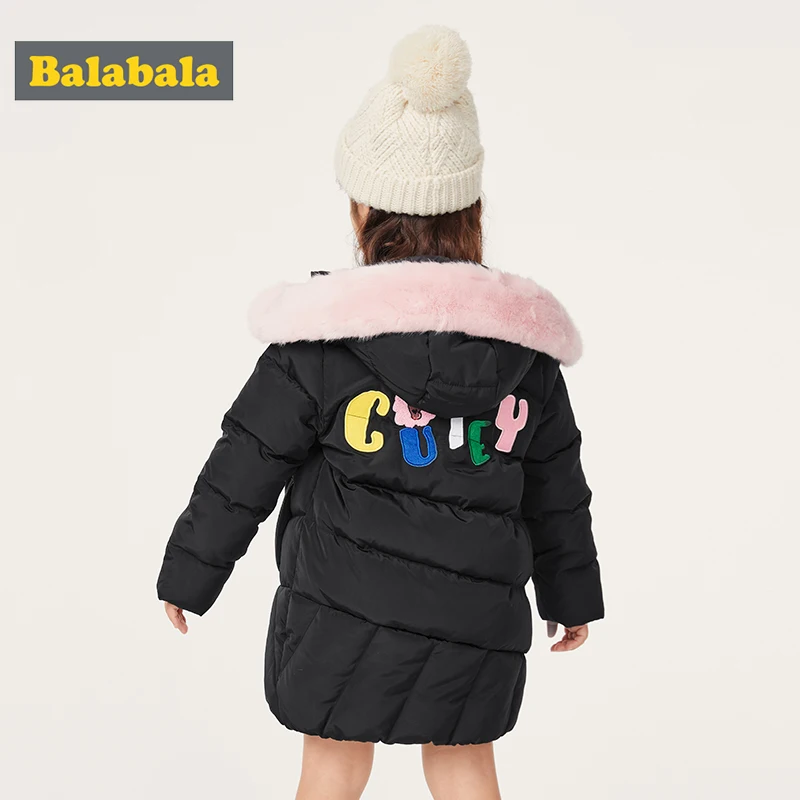 Girls down jacket long children's wear autumn and winter 2019 new baby hooded children keep warm | Детская одежда и обувь