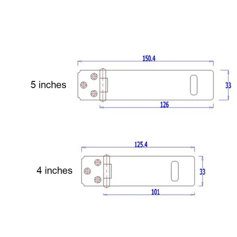 Черный металлический замок безопасности двери с застежкой длиной 33 мм W8F5 |