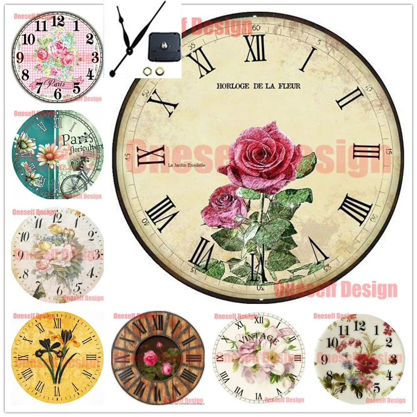 

5d diamond painting with clock flower 5d diamond mosaic sale flkower clock cross stitch embroidery decoration home wall sticker