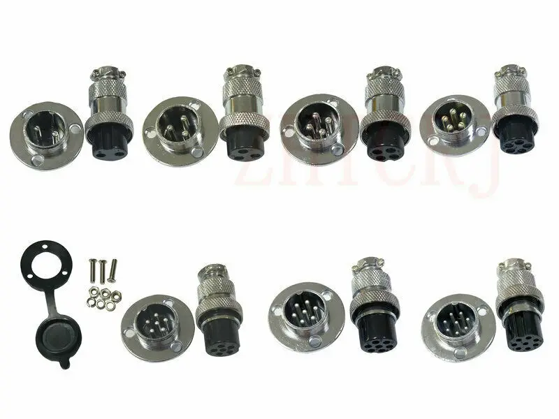 

5 SET GX20 Aviation Plug & Socket Circular Multipole 2-12PIN CONNECTOR New