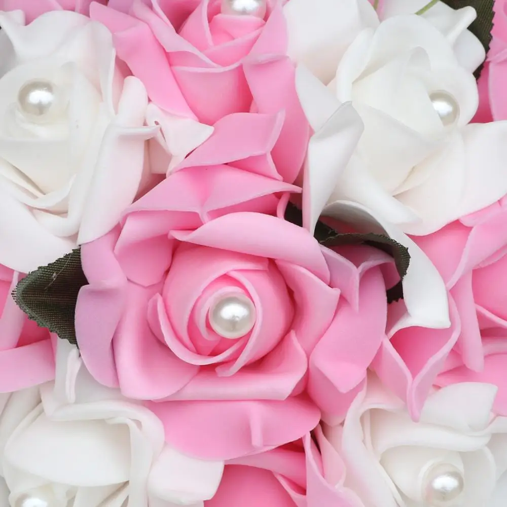 Простой искусственный букет невесты 9 цветов цветы для подружки ПЭ роза