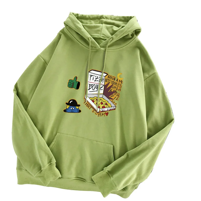 

Толстовки для женщин осень-зима Новый стиль в Корейском стиле свободные с капюшоном размера плюс шерстяной ткани и шерсти толстые женские т...