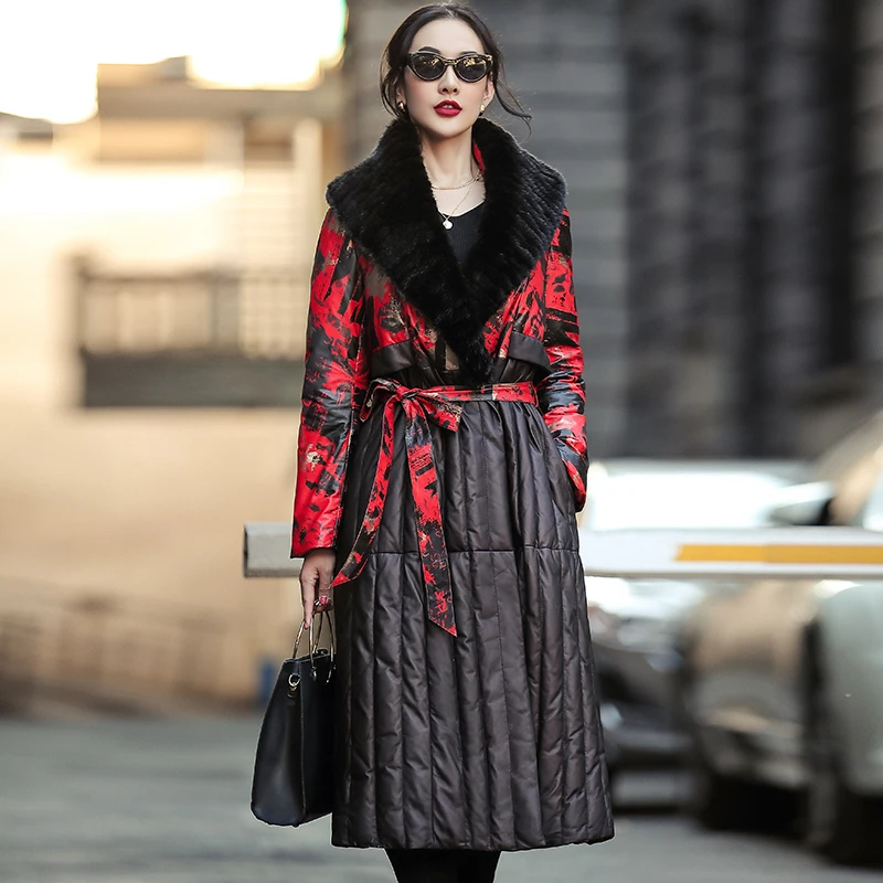 Осенне-зимнее пальто женская одежда 2020 натуральный норковый меховой воротник