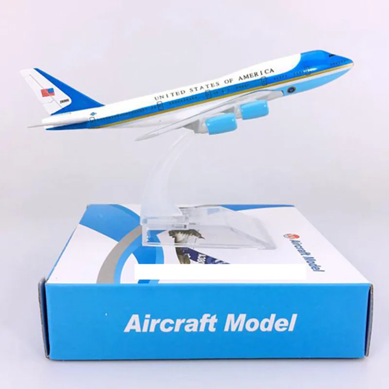 16 см 1:400 самолет B747 300 модель Air Force One с сплав на основе Коллекционная дисплей