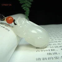 cynsfja real rare certified natural hetian mutton fat jade nephrite lucky wealthy pixiu jade pendant high quality hand carved