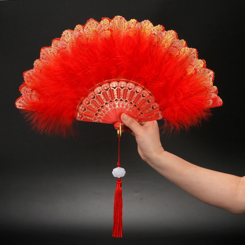 

Turkey Feather Hand Fans for Wedding Handmade Feathers Fans Carts Ladies Dance Carnival Decoration Plumes Performance Show Props