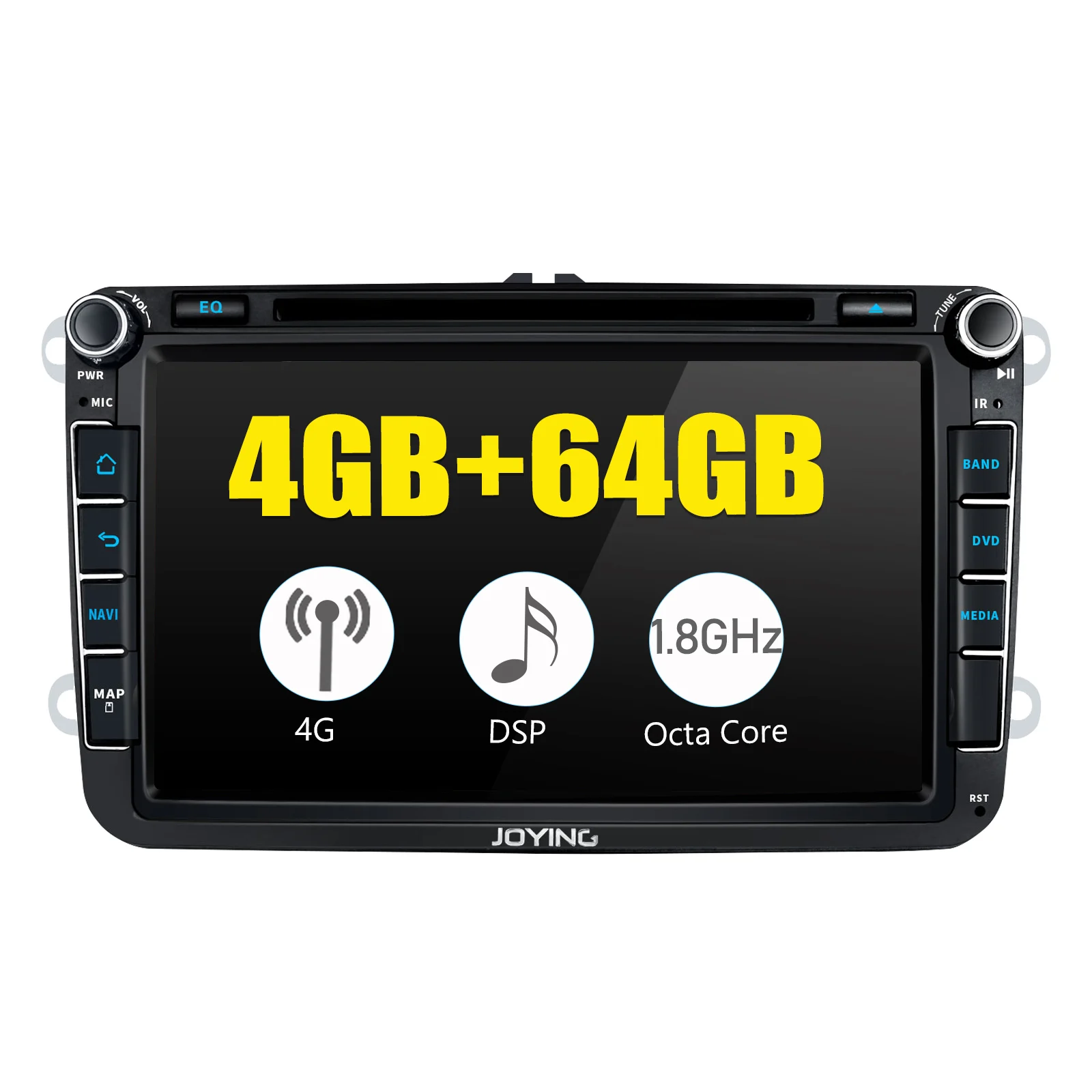 Радуясь " Android 8,1 4 GB Автомобильный Радио gps навигации для VW GOLF 5, 6 поло Passat b6, Jetta Tiguan Touran Skoda, сиденье с DSP SWC
