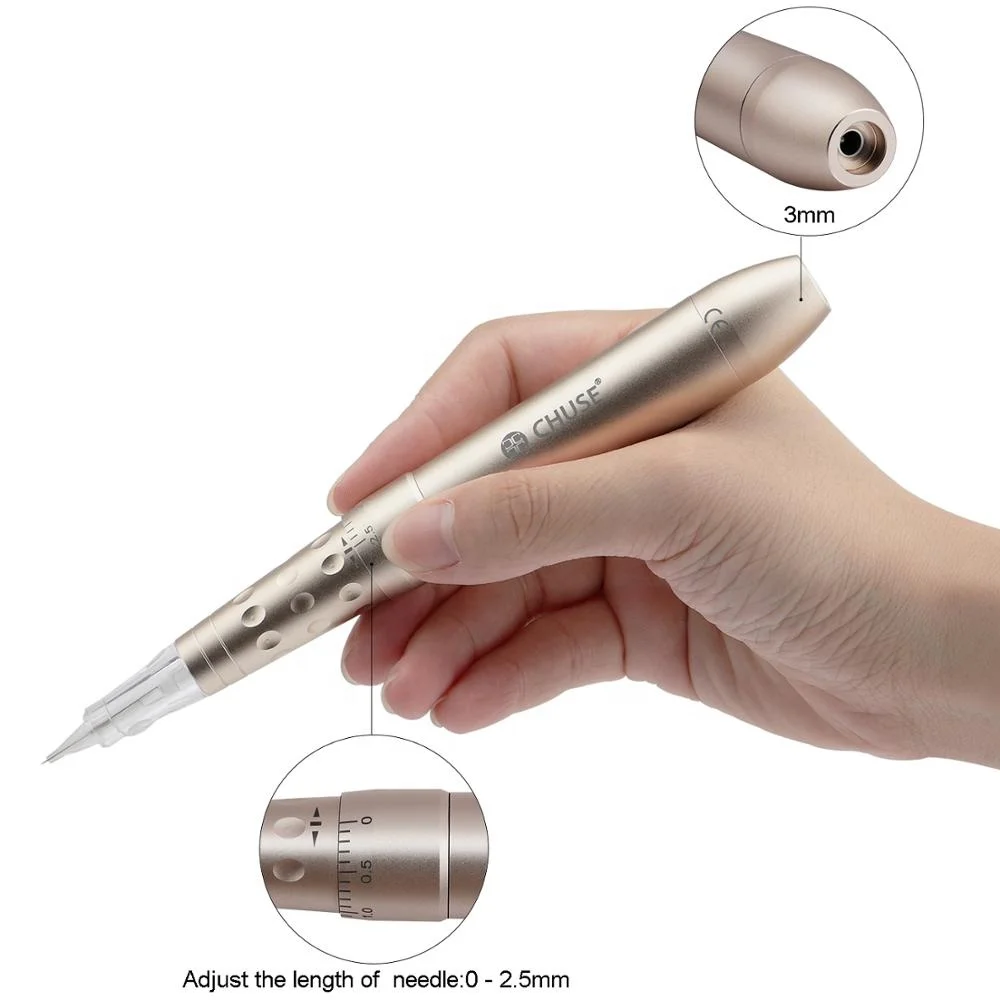

CHUSE Microneedling Pen Cosmetic Tattoo Machine for Eyebrow Eyeliner Lips MTS