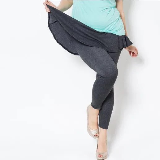 Женские брюки для фитнеса облегающие с завышенной талией и имитацией двух частей