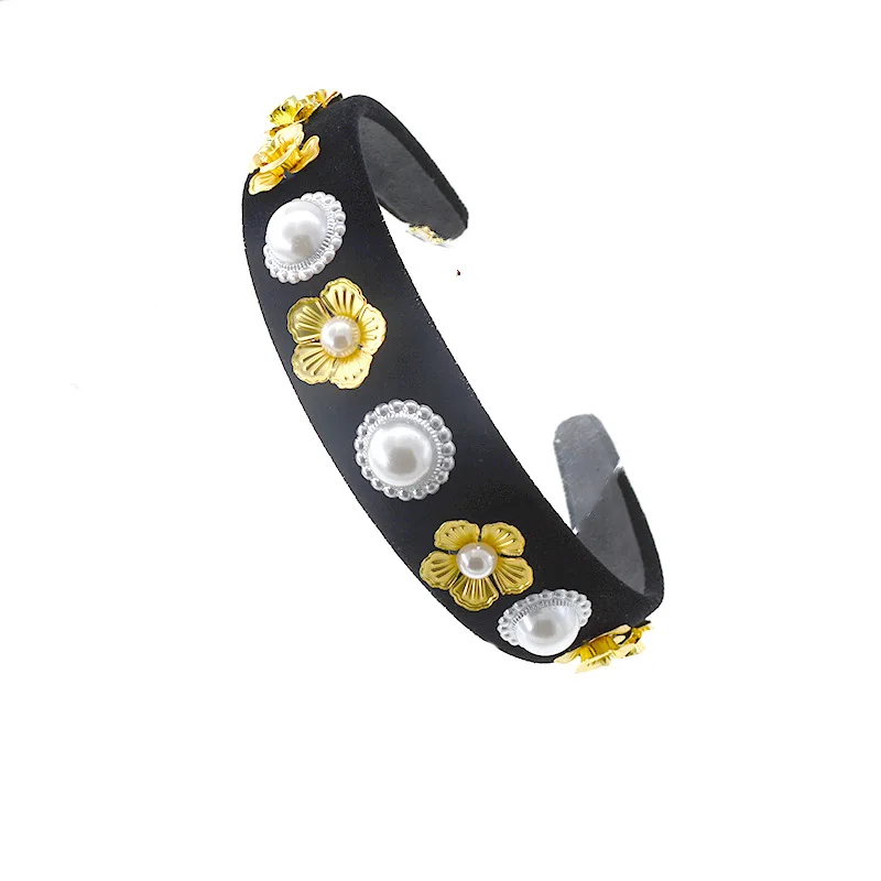 Жемчужина в стиле барокко солнце цветок горный хрусталь головная повязка