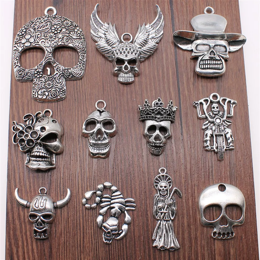 1 шт. Подвесок в идеале черепа DIY ювелирных изделий для изготовления античное