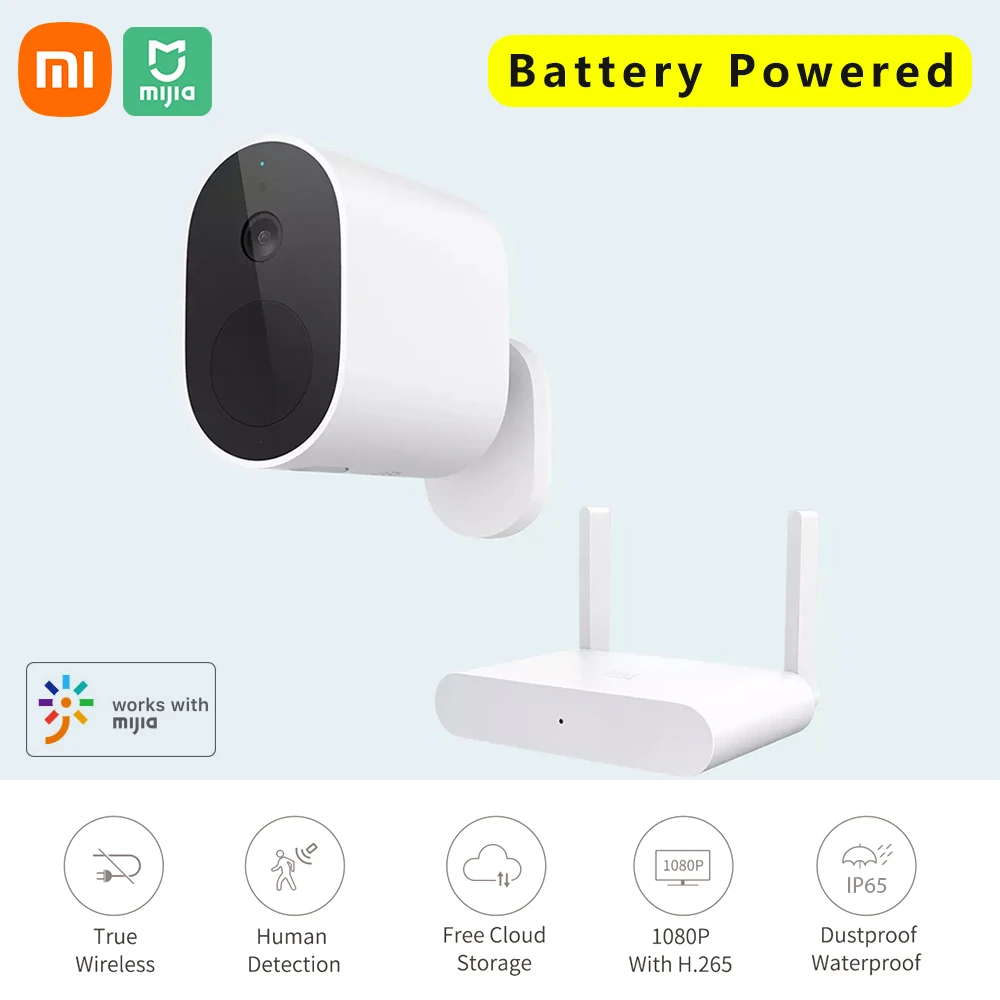 Наружная камера Xiaomi Mijia настоящая беспроводная безопасности для дома разрешение