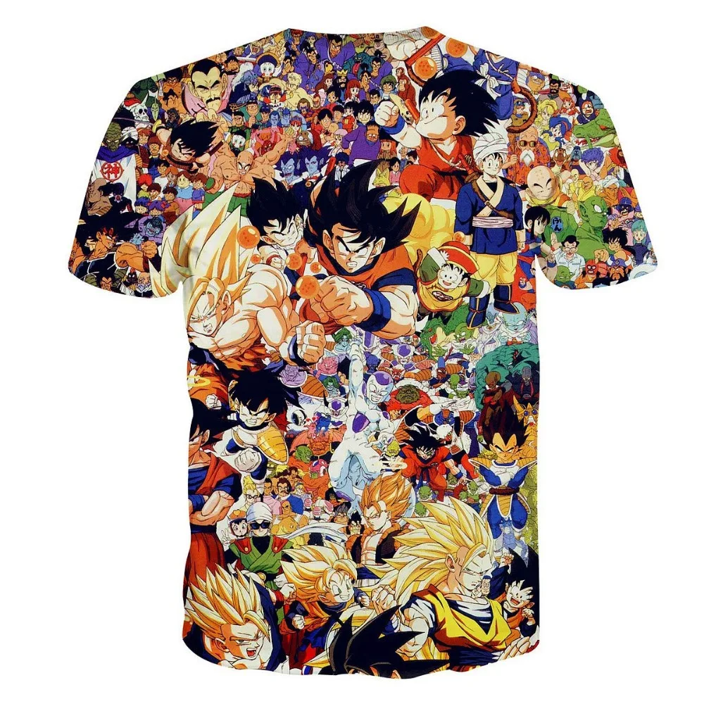 Новинка хит продаж футболка Dragon Ball Z Son Goku Super Saiyan Vegeta Мужская/Женская мода 2019