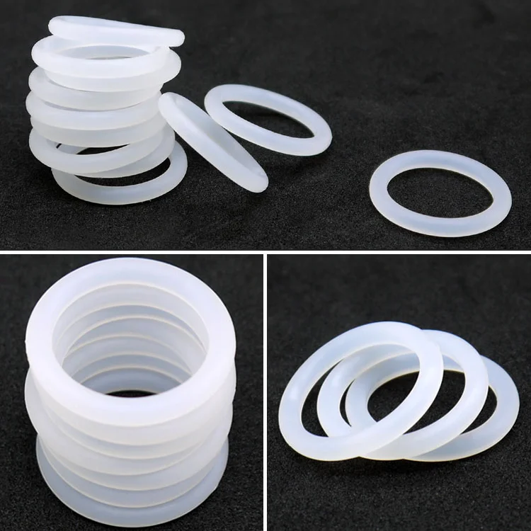 1pc Seal O Ring Gasket CS 5mm Thickness OD 205mm ~ 280mm VMQ Silicone Rubber Waterproof Washer Spacer Insulated Round Red White |