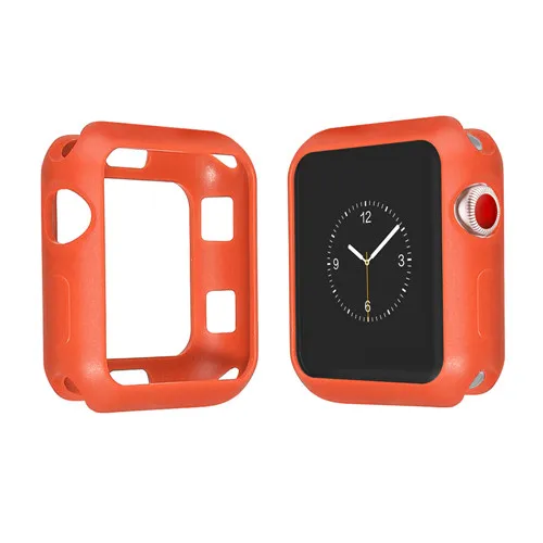 Чехол для apple watch 4 3 5 Чехол 44 мм/40 мм apple watch band 42 мм 38 мм iWatch чехол 3 2 1 рамка полный защитный чехол бампер - Цвет ремешка: Orange