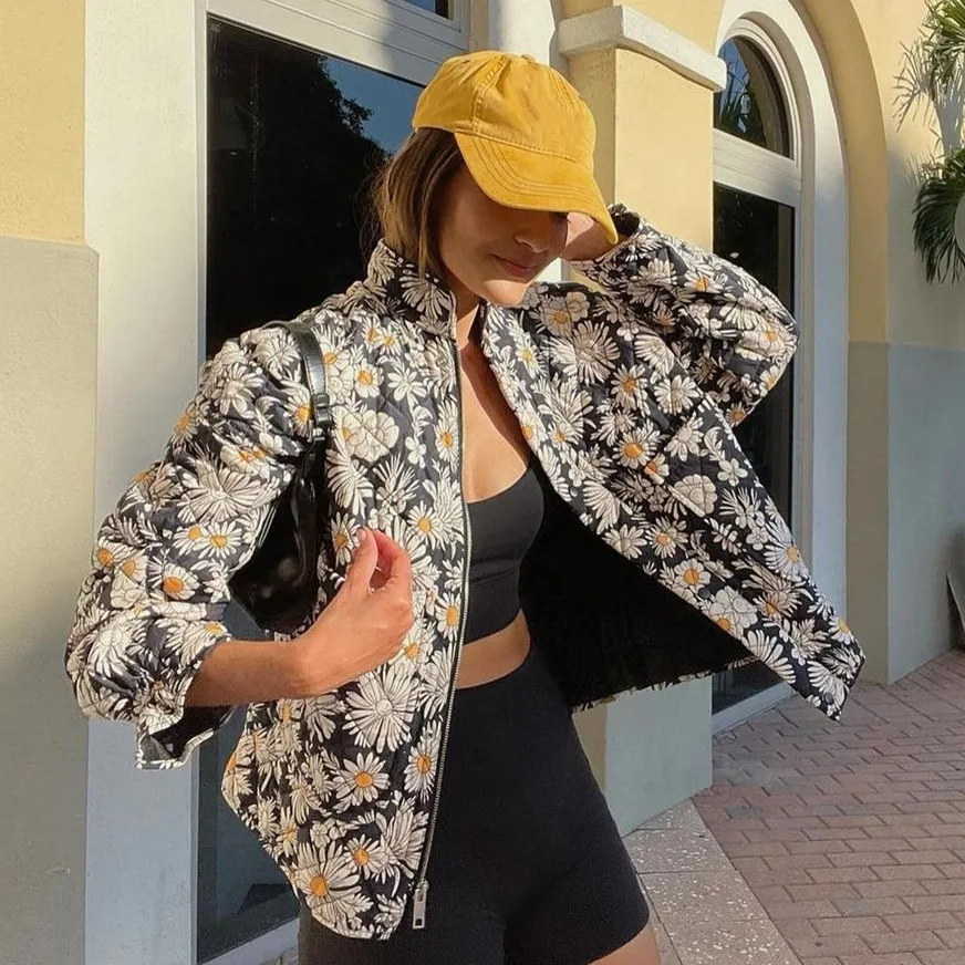 

Куртка женская осенняя, однобортная, на молнии, с длинным рукавом