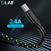 USB-кабель Olaf для быстрой зарядки телефонов, 0,5/1/2/3 м., цвета на выбор