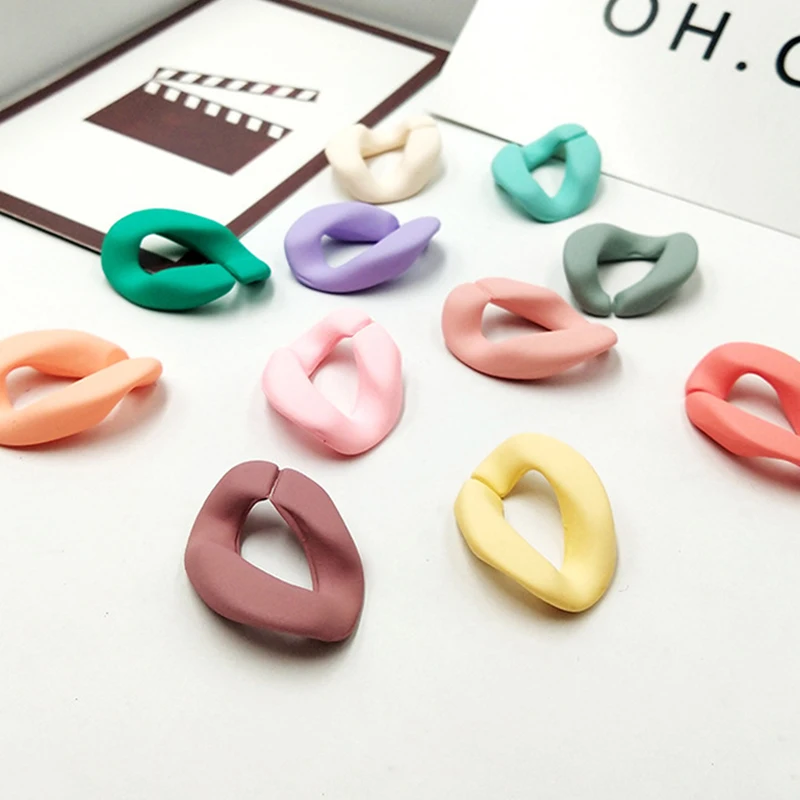 

10Pcs 16Colors Assembled Acrylic Twisted Chain Beads DIY Bracelet Necklace Earring Keyring Bag Hanging Decor Making Accessories