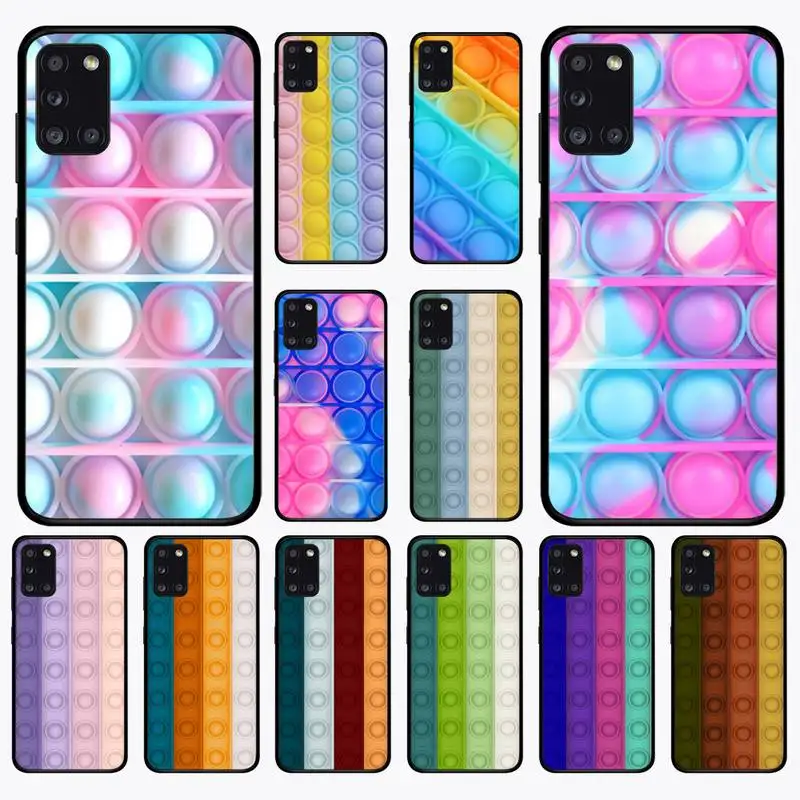 

Pop Fidget Reliver Stress Toys Rainbow Phone Case for Samsung A 51 30s 71 21s 10 70 31 52 12 30 40 32 11 20e 20s 01 02s 72 cover