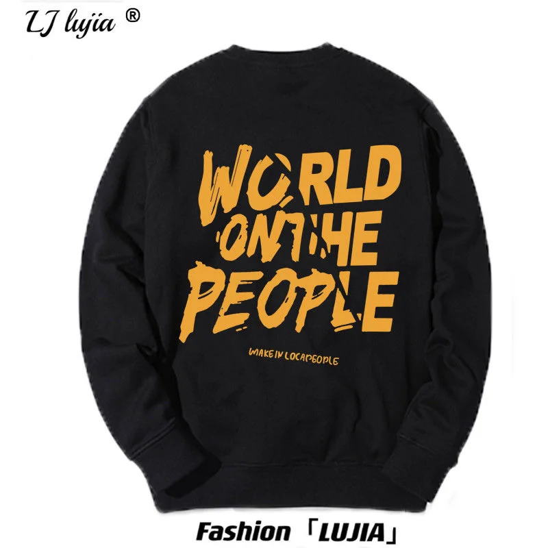 

Оригинальный Стильный осенний тонкий свитер с круглым вырезом, Мужская трендовая Красивая свободная Универсальная футболка с длинным рука...