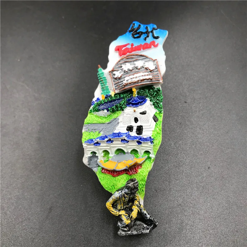 Креативные 3d магниты на холодильник Китай Тайвань известный туристический