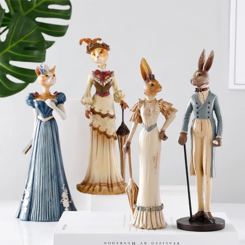 Strongwell в джентльменском стиле кролик с рисунком оленя миниатюрная Статуэтка