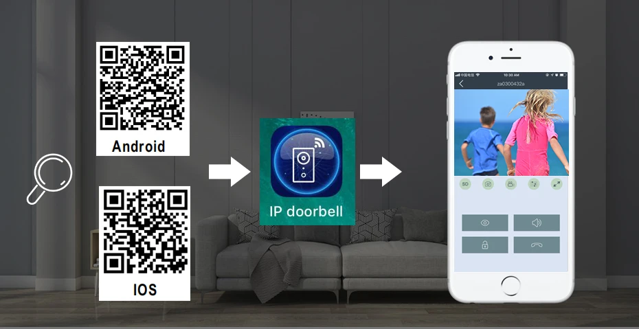 Homefong 10 дюймов Wifi беспроводной видеодомофон дверной звонок умный видео домофонный дверной звонок Сигнализация 960P металлический корпус разблокировка запись