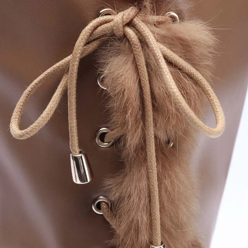 ENMAYLA/Сапоги до колена женские сапоги на плоской подошве со шнуровкой зимние меху