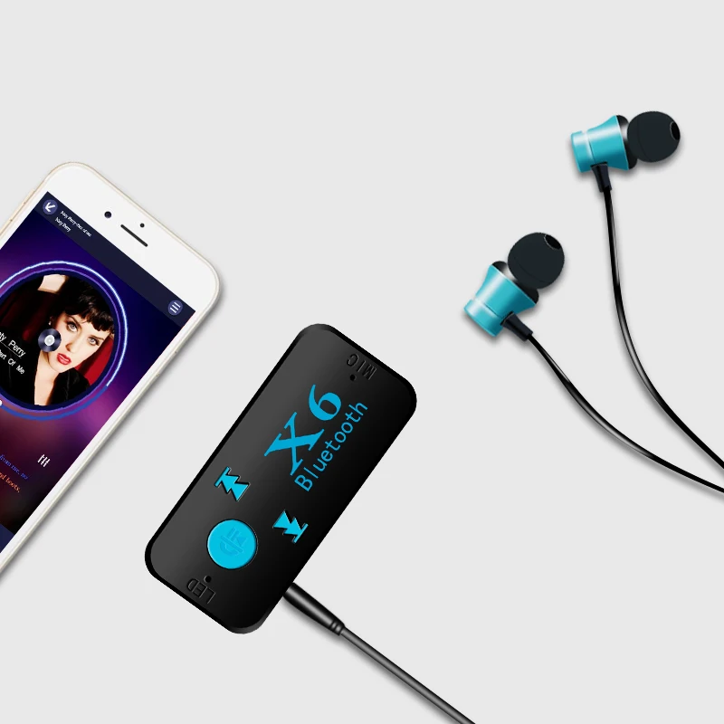 С разъемом подачи внешнего сигнала Aux Bluetooth приемник адаптер 3 5 мм Джек 4 1 громкой