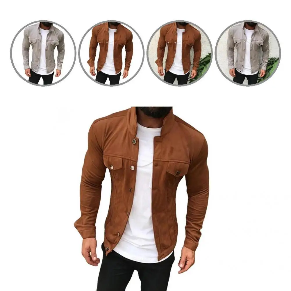 

Мужская Повседневная теплая однотонная куртка, тонкая мужская модель для офиса