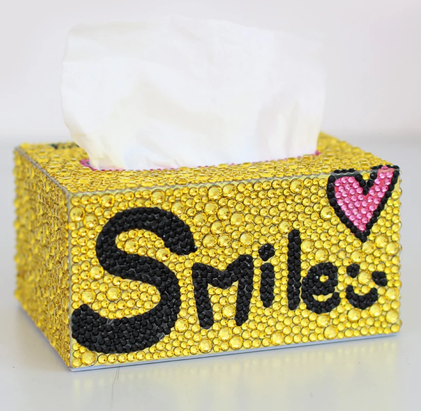 

DIY Diamond Painting Handmade Tissue Box Home Office Car New Crystal Diamond Embroidery Cross Stitch Art Full Drill Gift