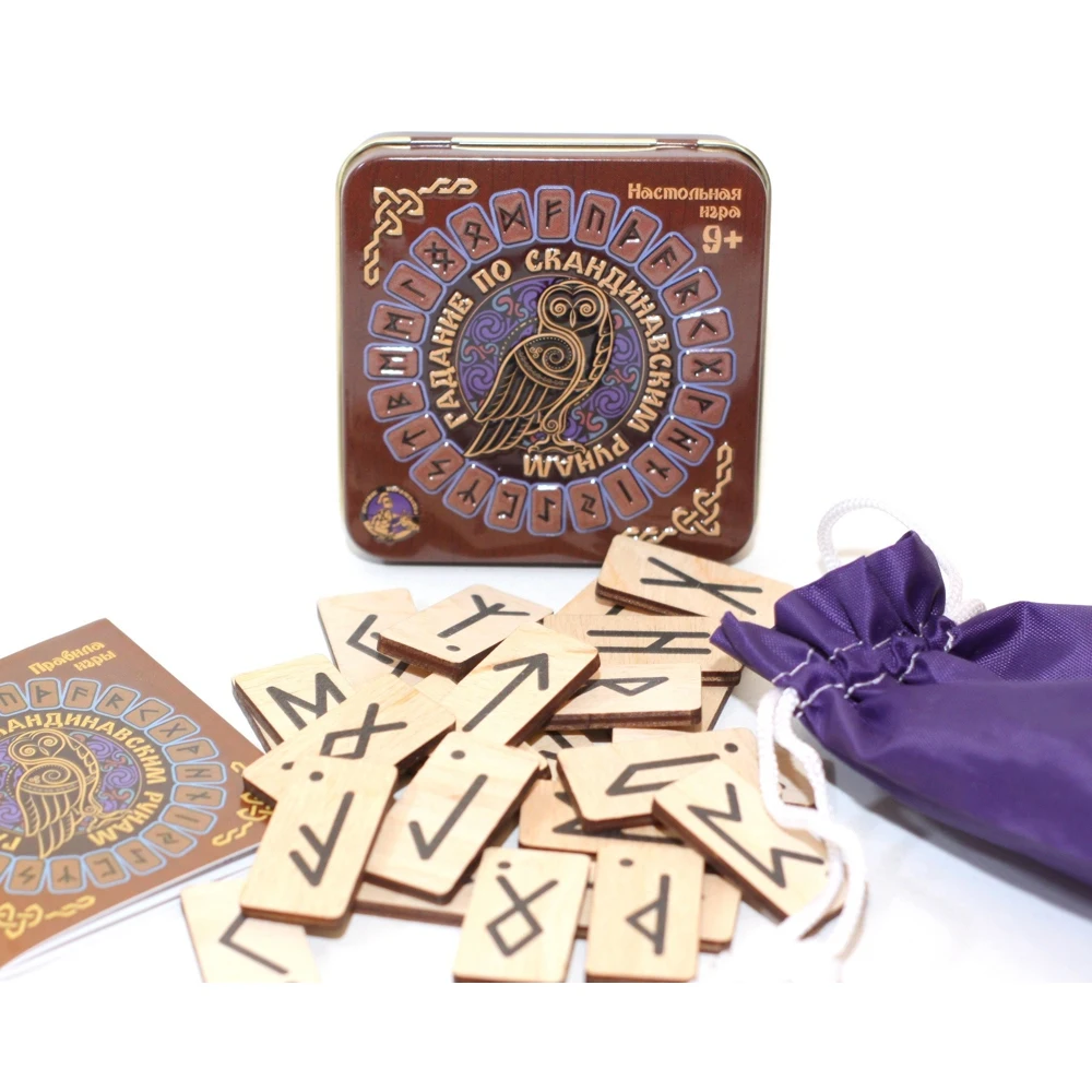Игра настольная &quotГадание по скандинавским рунам&quot (жестяная коробочка) | Спорт